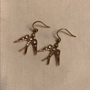 Stella & Dot Gold Bird Earrings